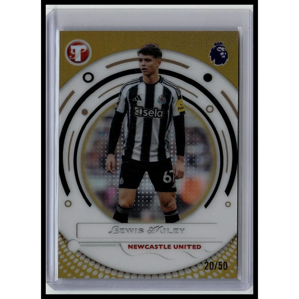 2025-26 Topps Pristine Premier League Lewis Miley Newcastle Gold /50